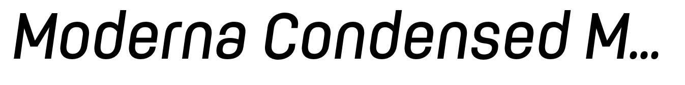 Moderna Condensed Medium Italic